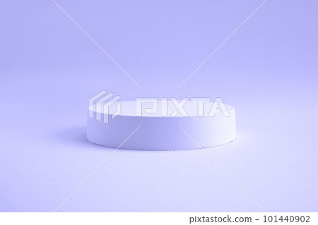 Podium for cosmetic product presentation. Abstract minimal geometrical form. Cylinder podium sphere, geometric forms, soft shadow. Scene to show products. Showcase, display case. Flat lay, side view Podium for cosmetic product presentation. Abstract minimal geometrical form. Cylinder podium sphere, geometric forms, soft shadow. Scene to show products. Showcase, display case. Flat lay, side view 101440902