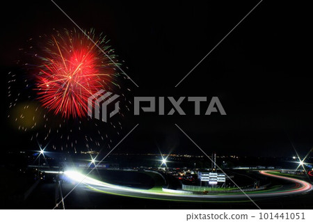 Car lights and fireworks 2 Car lights and fireworks 2 101441051