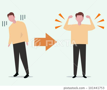 Recovering man I was depressed but got better Review of lifestyle habits Improvement of depression Vector illustration Recovering man I was depressed but got better Review of lifestyle habits Improvement of depression Vector illustration 101441753