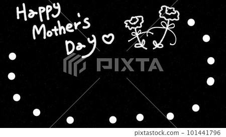 A simple, cool, fashionable hand-drawn illustration message card with copy space for Mother's Day. 101441796