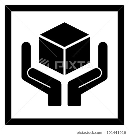 帶護理貼紙設計的手柄（黑色） 101441916