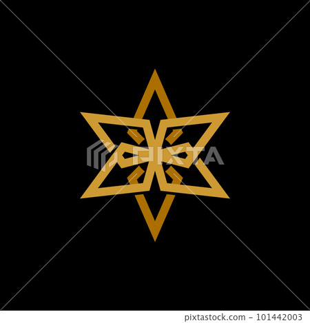 Golden Letter X Star Simple Minimalist Elegant Logo Design Golden Letter X Star Simple Minimalist Elegant Logo Design 101442003