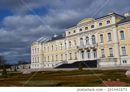Latvia Rundale Palace shining in the blue sky Latvia Rundale Palace shining in the blue sky 101442873