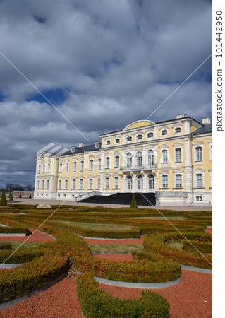 Latvia Rundale Palace shining in the blue sky Latvia Rundale Palace shining in the blue sky 101442950