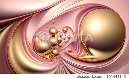 Metallic golden swirls morphing abstract fluid art Metallic golden swirls morphing abstract fluid art 101443143