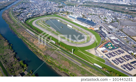 2023 年 4 月開幕前的京都賽馬場鳥瞰圖 101443281