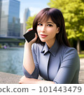 Career woman talking on smartphone 101443479