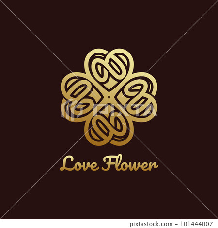 logo, heart, gold 101444007