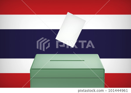 Ballot box with the flag of Thailand Ballot box with the flag of Thailand 101444961
