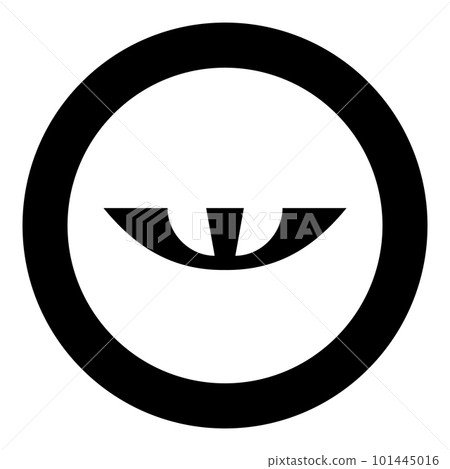 Israeli Shekel currency symbol ILS money ois sign old icon in circle round black color vector illustration image solid outline style 101445016