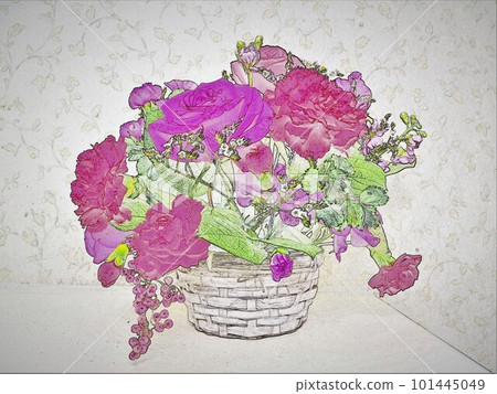 illustration flower arrangement 1 illustration flower arrangement 1 101445049