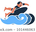 surfer man paddling 101446063