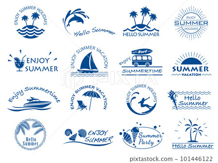 summer symbol icon set 101446122