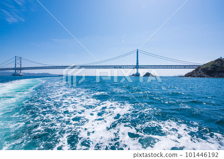 Onaruto Bridge seen from a sightseeing boat, Naruto Strait 101446192
