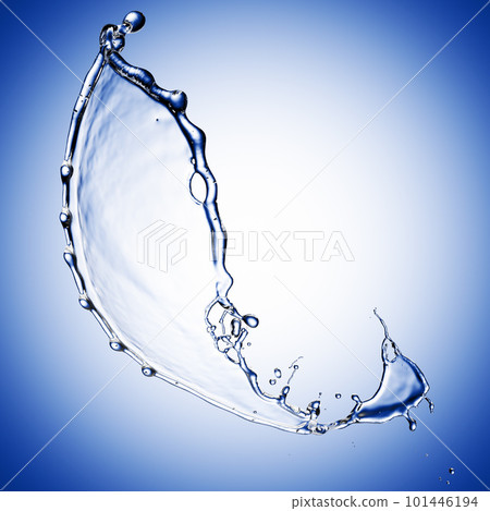blue water splash isolated on blue background 101446194