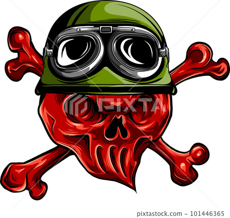 Vector illustration of heart skull in helmet soldier on white background Vector illustration of heart skull in helmet soldier on white background 101446365