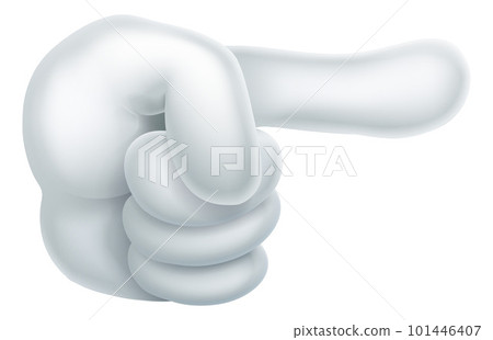 Hand Finger Pointing Side Profile Arrow Icon 101446407