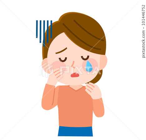 一個哭泣的女人的插圖 101446752