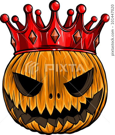 Happy Halloween Pumpkin King vector illustration on white background. Happy Halloween Pumpkin King vector illustration on white background. 101447020