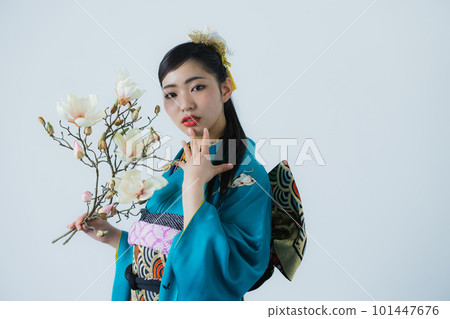 藍色振袖 101447676
