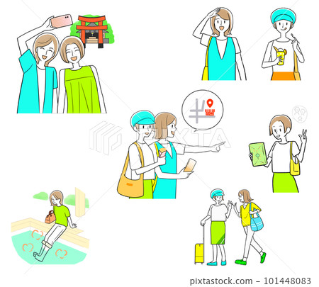 Female travel - Stock Illustration [101448083] - PIXTA