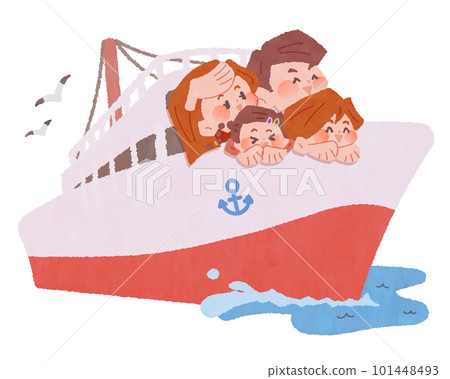 family on a boat family on a boat 101448493