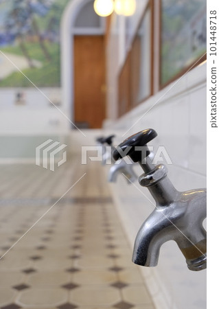 An image of a public bath (a washroom with a painting of Mt. Fuji in the background) An image of a public bath (a washroom with a painting of Mt. Fuji in the background) 101448718