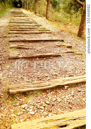 Old Fukuchiyama Line in early spring Abandoned railroad 101449082