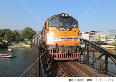 Thailand River Kwai Bridge and train Thailand River Kwai Bridge and train 101449455