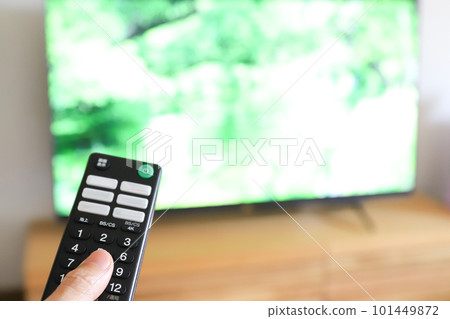 TV and remote control 101449872