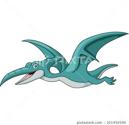 Cute pterodactyl cartoon Royalty Free Vector Image