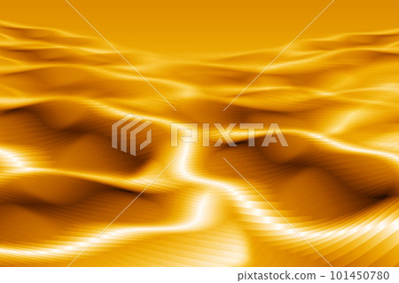Golden luxury smooth wavy lines abstract texture background 101450780