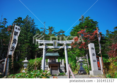 Mitake Shrine at Mitake Ropeway Summit Station in Autumn Mitake Shrine at Mitake Ropeway Summit Station in Autumn 101451317