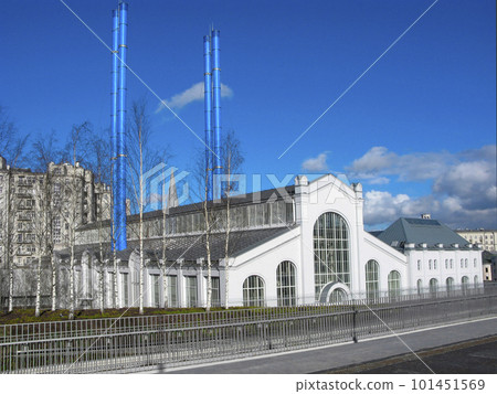 Russia, Moscow. Decommissioned power plant building. Russia, Moscow. Decommissioned power plant building. 101451569