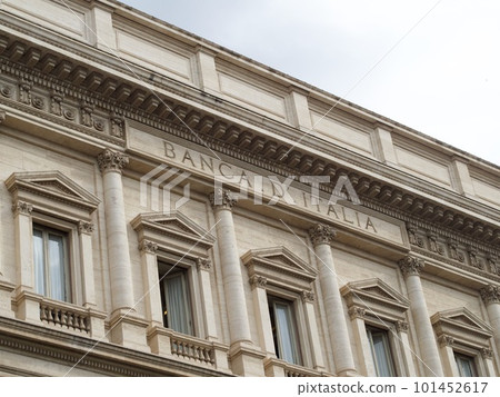 Palazzo Koch, a Renaissance Revival palace on Via Nazionale in Rome, Italy and the current head office of the nation's central bank, the Banca d'Italia 101452617
