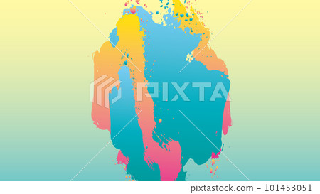 Background material with blurry brush strokes, colorful gradation 101453051