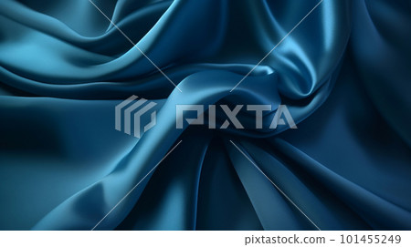 Smooth and Soft blue Satin Silk Background. Generative AI Smooth and Soft blue Satin Silk Background. Generative AI 101455249