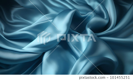 Smooth and Soft blue Satin Silk Background. Generative AI Smooth and Soft blue Satin Silk Background. Generative AI 101455251