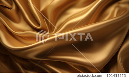 Smooth and Soft gold Satin Silk Background. Generative AI Smooth and Soft gold Satin Silk Background. Generative AI 101455253