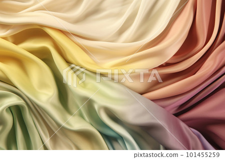 Smooth and Soft pastel rainbow Satin Silk Background. created. Generative AI Smooth and Soft pastel rainbow Satin Silk Background. created. Generative AI 101455259