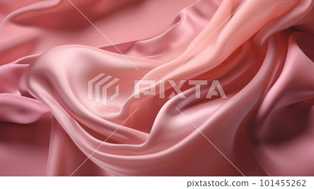 Smooth and Soft pink Satin Silk Background. Generative AI 101455262