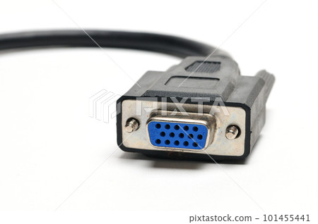 VGA female male, adapter, extension cable on a white background VGA female male, adapter, extension cable on a white background 101455441