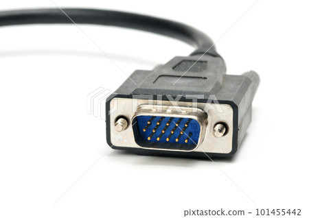 VGA female male, adapter, extension cable on a white background 101455442