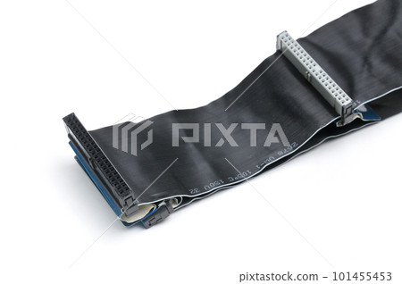 IDE cable for computer on a white background IDE cable for computer on a white background 101455453