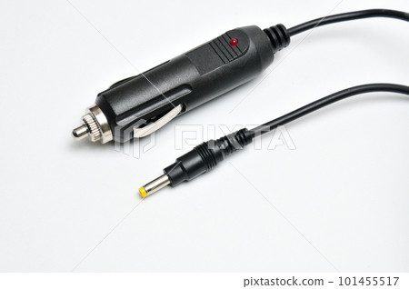 12 volt car adapter on a white background 101455517