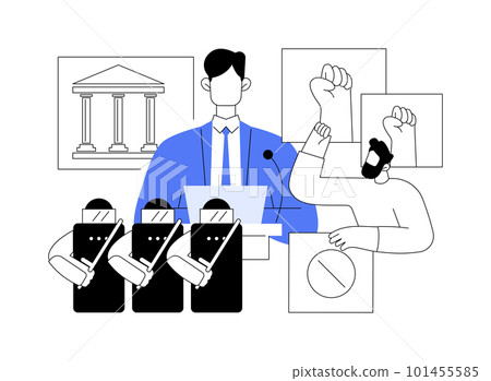 Political protest abstract concept vector illustration. Political protest abstract concept vector illustration. 101455585
