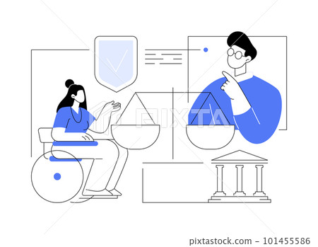 Personal injury lawyer abstract concept vector illustration. 101455586
