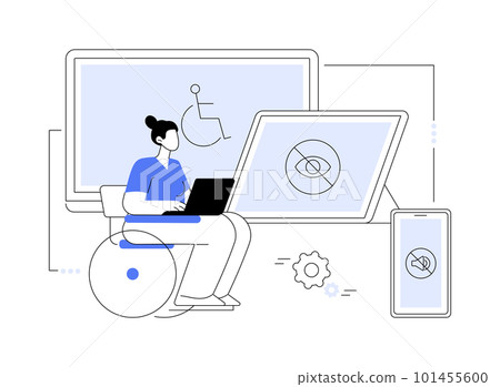 Electronic accessibility abstract concept vector illustration. Electronic accessibility abstract concept vector illustration. 101455600