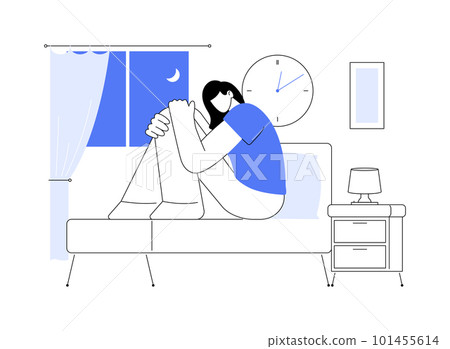 Sleep behavior disorder abstract concept vector illustration. 101455614