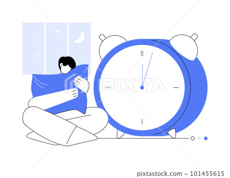 Sleep deprivation abstract concept vector illustration. 101455615